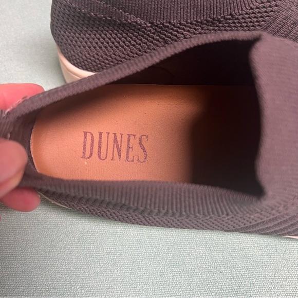 Dunes women’s size 9 slip-On Sneakers in charcoal knit stretch fabric comfort - Picture 4 of 8